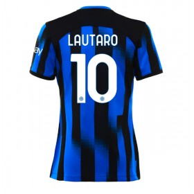 Damen Fußballbekleidung Inter Milan Lautaro Martinez #10 Heimtrikot 2023-24 Kurzarm